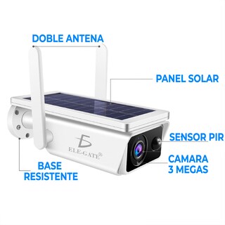 Foto 3 | Foto 3 | Cámara Wifi Con Panel Solar Full Hd Vigilancia