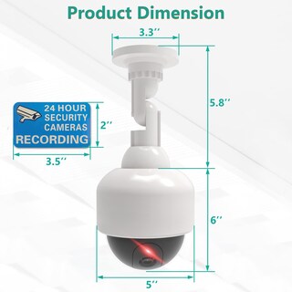 Foto 2 | Foto 2 | Cámara Domo De Seguridad Ficticia Wali Dow-1 Con Luz Led Blanca - Venta Internacional.