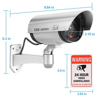 Foto 2 | Foto 2 | Cámara Falsa Fitnate Para Cámaras Cctv Ficticias Con Luz Led, Paquete De 4 - Venta Internacional.