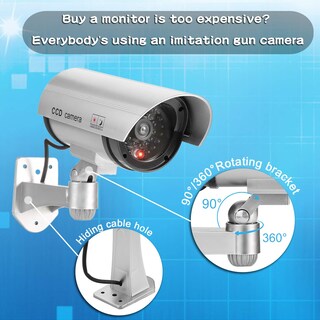 Foto 4 | Foto 4 | Cámara Falsa Fitnate Para Cámaras Cctv Ficticias Con Luz Led, Paquete De 4 - Venta Internacional.