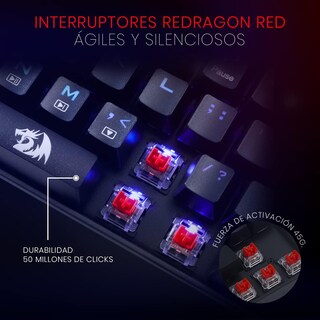 Foto 5 | Foto 5 | Redragon Teclado Gamer Deimos K599 70% Rgb Bluetooth/2.4 Ghz/alámbrico Red Switch Inglés