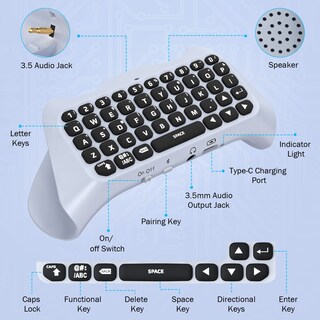 Foto 7 | Foto 7 | Teclado Moko para Controlador Ps5 Bluetooth con Retroiluminación Verde - Venta Internacional