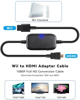 Foto 2 | Foto 2 | Cable Adaptador Hdmi Para Wii, Potenciador De Resolución 1080p/720p, 2 M - Venta Internacional.
