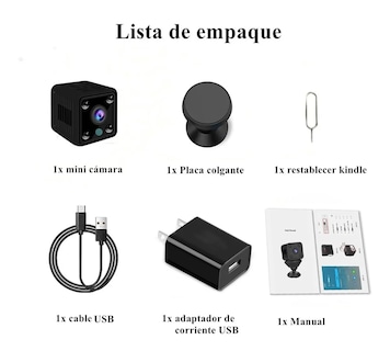 Foto 3 | Foto 3 | Mini Cámara Espía Wifi Visión Nocturna Recargable color Negro