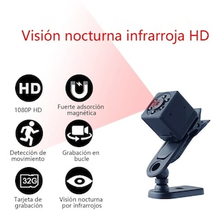 Foto 2 | Foto 2 | Mini Cámara Espía De Visión Nocturna Recargable Hd 1080 Eo Safe Imports Esi-538 Negro