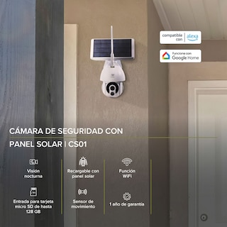 Foto 2 | Foto 2 | Cámara de Seguridad Avera CS01 color Blanco Wifi con Panel Solar