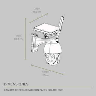 Foto 3 | Foto 3 | Cámara de Seguridad Avera CS01 color Blanco Wifi con Panel Solar