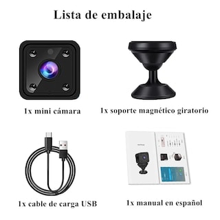 Foto 2 | Foto 2 | Mini Cámara Espía Eo Safe Imports ESI-2983 color Negro Wifi HD 1080 P con Visión Nocturna