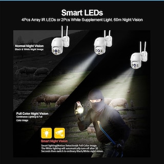 Foto 4 | Foto 4 | Cámara IP Wifi HD Motorizada 8807JW a Prueba de Agua con Visión Nocturna - Venta Internacional