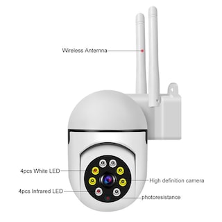 Foto 2 | Foto 2 | Cámara de Seguridad Full HD Wifi 3.0mp con 8 LED con Alarma Remota - Venta Internacional