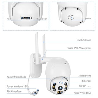 Foto 6 | Foto 6 | Cámara de Seguridad Ptz Wifi Ip Compatible Con Apple-android - Venta Internacional