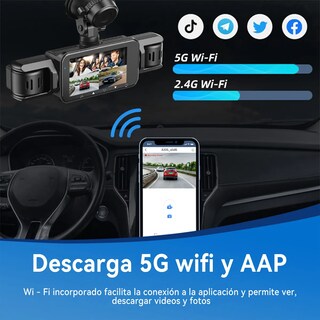 Foto 4 | Foto 4 | 1080p Cámara Para Auto Dash Cam 4 Cámara Wifi + 64gb Se Puede Combinar Con El Módulo Gps