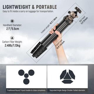 Foto 2 | Foto 2 | Trípode Neewer Litetrip Lt35 61 De Fibra De Carbono Con Cabezal Esférico - Venta Internacional.