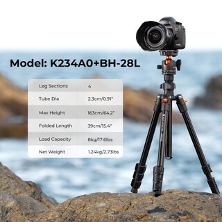 Foto 2 | Foto 2 | Tripié de Cámara K&f Concept K234a0+bh-28l Ligero 163 Cm - Venta Internacional