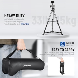 Foto 5 | Foto 5 | Trípode Fotográfico Dolly Neewer Ts009 Con Ruedas De Goma De 15 Kg - Venta Internacional.