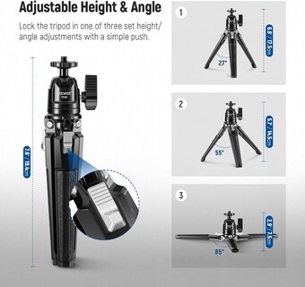 Foto 5 | Foto 5 | Mesa Pequeña De Metal Tripod Neewer Tp29 Con Cabeza Esférica De 360°, 3 Kg - Venta Internacional.