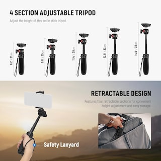 Foto 2 | Foto 2 | Cámara De Teléfono Trípode Neewer Tp38 Con Palo Para Selfies Para Vlogs - Venta Internacional.