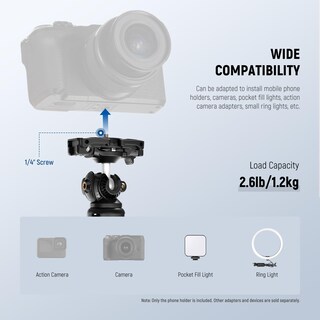 Foto 5 | Foto 5 | Cámara De Teléfono Trípode Neewer Tp38 Con Palo Para Selfies Para Vlogs - Venta Internacional.