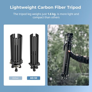 Foto 3 | Foto 3 | Trípode De Vídeo Smallrig Ad-50 De Fibra De Carbono Con Cabezal Fluido, 6 Kg - Venta Internacional.
