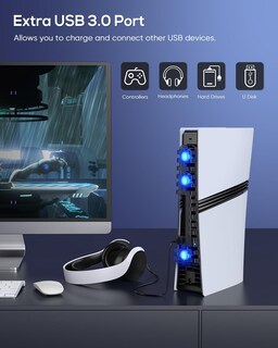 Foto 5 | Foto 5 | Ventilador De Refrigeración Automática Klipdasse Para Ps5 Pro/slim Con Puerto Usb 3.0 - Venta Internacional.