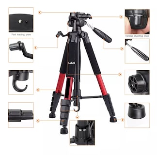 Foto 2 | Foto 2 | Tripie Para Fotografía Y Video Para Camaras Negro Con Rojo