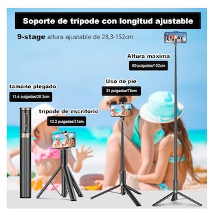Foto 2 | Foto 2 | Tripié para Celular Belug 152 cm Negro