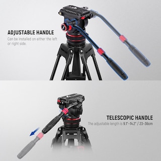 Foto 7 | Foto 7 | Trípode De Vídeo Neewer, Cabezal Fluido De Alta Resistencia, 10 Kg De Carga Gm006 - Venta Internacional.