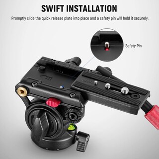 Foto 3 | Foto 3 | Trípode Con Cabezal Fluido Neewer Gm001, Carga Máxima De 6 Kg Para Cámaras Réflex Digitales - Venta Internacional.