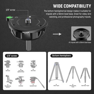 Foto 5 | Foto 5 | Adaptador De Nivelación Neewer Gm004 Para Trípode/cabezal Fluido De 25 Kg - Venta Internacional.
