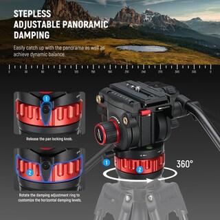 Foto 2 | Foto 2 | Trípode Neewer Pro Video Fluid Head, Capacidad De Carga De 10 Kg - Venta Internacional.