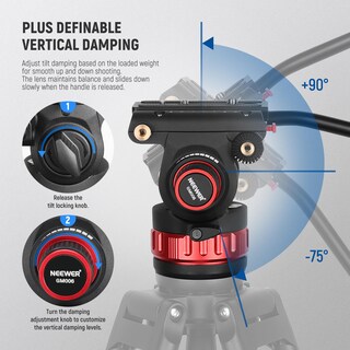 Foto 3 | Foto 3 | Trípode Neewer Pro Video Fluid Head, Capacidad De Carga De 10 Kg - Venta Internacional.