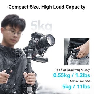 Foto 5 | Foto 5 | Trípode Con Cabezal Fluido Con Giro E Inclinación Smallrig 4104 Para Videocámara De 5 Kg - Venta Internacional.
