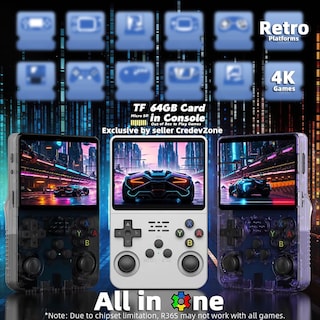 Foto 3 | Foto 3 | Consola De Juegos Portátil R36s Retro De 3,5 Pulgadas, Más De 15 000 Juegos, 32 Gb+64 Gb - Venta Internacional.