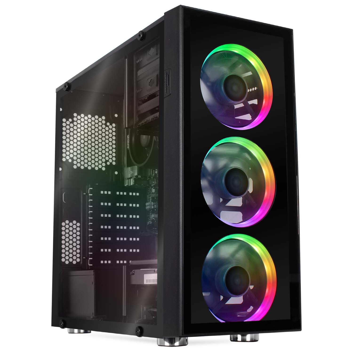 Servidor Xtreme Pc Gaming Amd Radeon Vega Renoir Ryzen 5 5600g / 16gb/ 2120gb color Negro