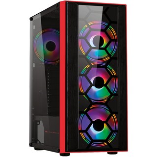 Foto 1 | Foto 1 | Gabinete Gamer Balam Rush Kronos Gsx6000 4 Fan Argb Br-932363 color Rojo