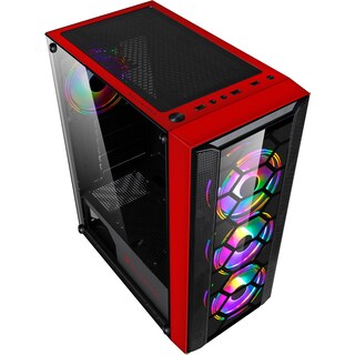 Foto 3 | Foto 3 | Gabinete Gamer Balam Rush Kronos Gsx6000 4 Fan Argb Br-932363 color Rojo