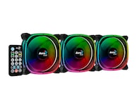 Kit de 3 Ventiladores Aerocool Astro Pro Negro ARGB H66f Hub/Control