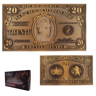 Foto 1 | Foto 1 | Réplica De Fallout New Vegas Ncr Billete Metálico De 20 Dólares Edición Limitada - Venta Internacional.