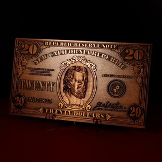 Foto 3 | Foto 3 | Réplica De Fallout New Vegas Ncr Billete Metálico De 20 Dólares Edición Limitada - Venta Internacional.