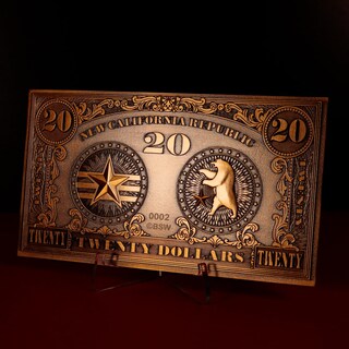 Foto 4 | Foto 4 | Réplica De Fallout New Vegas Ncr Billete Metálico De 20 Dólares Edición Limitada - Venta Internacional.
