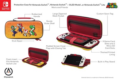 Foto 7 | Foto 7 | Funda Protectora PowerA para Nintendo Switch Oled Mario - Venta Internacional