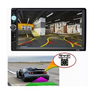 Foto 3 | Foto 3 | Autoestéreo 2 Din Espejo Belug con Cámara 12 Leds color Negro