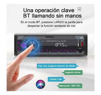 Foto 2 | Foto 2 | Autoestéreo Reproductor MP3 Radio con BT Aux USB SD Eo Safe Imports ESI-2295-1 Negro