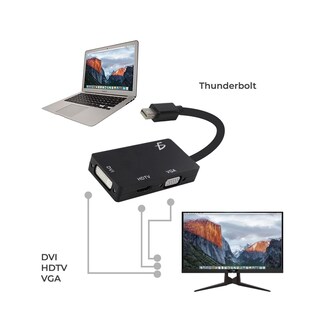 Foto 3 | Foto 3 | Adaptador de Mini Display Port A Vga Hdmi Elegate Dvi Wi128 Negro