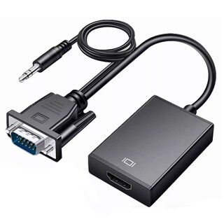 Foto 1 | Foto 1 | Cable Convertidor Video Vga A Hdmi, Audio Full Hd 1080p Eo Safe Imports Esi-6351 color Negro