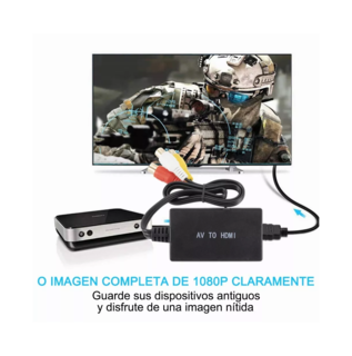 Foto 3 | Foto 3 | Convertidor AV a HDMI Adaptador Compuesto Negro