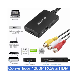 Foto 4 | Foto 4 | Convertidor AV a HDMI Adaptador Compuesto Negro