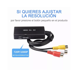 Foto 5 | Foto 5 | Convertidor AV a HDMI Adaptador Compuesto Negro