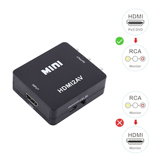 Foto 7 | Foto 7 | Adaptador Y Conversor Hdmi A Rca De Vídeo Compuesto Y Audio 1080p - Venta Internacional.