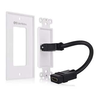 Foto 6 | Foto 6 | Wall Plate Cable Matters, Paquete De 2 Unidades Hdmi De 1 Puerto En Blanco 4k Uhd - Venta Internacional.